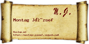 Montag József névjegykártya