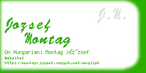 jozsef montag business card